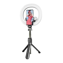 Selfie stick/statyw Puluz z lampą pierścieniową LED