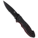 Nóż składany ratowniczy Puma Solingen Black Aluminium, Black Blade (319911)