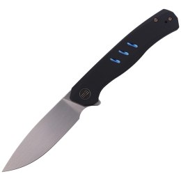 Nóż składany WE Knife Seer LE No 444/610 Black Titanium, Rubbed Silver CPM 20CV (WE20015-1)