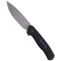 Nóż składany WE Knife Seer LE No 444/610 Black Titanium, Rubbed Silver CPM 20CV (WE20015-1)