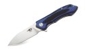 Nóż składany Bestech Beluga Black / Blue G10, Stonewashed / Satin D2 (BG11G-2)