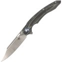 Nóż składany Bestech Fanga Carbon Fiber / Beige G10, Satin D2 by Kombou (BG18D)