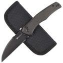 Nóż składany Sencut Watauga Dark Green Canvas Micarta, Black Stonewashed D2 (S21011-2)