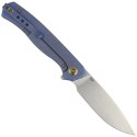 Nóż składany WE Knife Seer LE No 576/610 Blue Titanium, Rubber Silver CPM 20CV (WE20015-2)