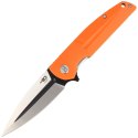 Nóż składany Bestech Fin Orange G10, Satin/Black 14C28N (BG34B-2)