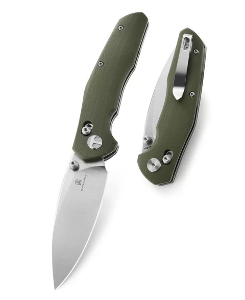 Nóż składany Bestechman Ronan OD Green G10, Satin 14C28N (BMK02B)