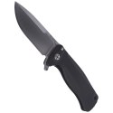 Nóż składany LionSteel SR22A Black Aluminum, Satin Sleipner by Molletta (SR22A BS)