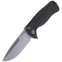 Nóż składany LionSteel SR22A Black Aluminum, Satin Sleipner by Molletta (SR22A BS)