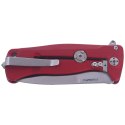 Nóż składany LionSteel SR22A Red Aluminum, Satin Sleipner by Molletta (SR22A RS)