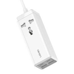Listwa zasilająca z 1 gniazdem AC, 2x USB, 2x USB-C LDNIO SC1418, EU/US, 2500W (biała)