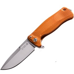 Nóż składany LionSteel SR22A Orange Aluminum, Satin Sleipner by Molletta
