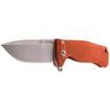 Nóż składany LionSteel SR22A Orange Aluminum, Satin Sleipner by Molletta