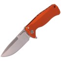 Nóż składany LionSteel SR22A Orange Aluminum, Satin Sleipner by Molletta