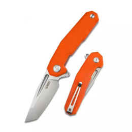 Nóż Kubey Knife Carve Orange G10, Bead Blasted AUS-10 (KB237I)