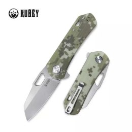 Nóż składany Kubey Knife Duroc Camo G10, Bead Blasted AUS-10 by Colin Maisonpierre (KU332J)