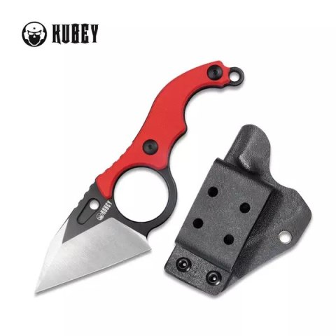 Nóż Kubey Knife Hippocam Red G10, Two Tone D2 (KU166D)