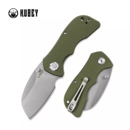 Nóż składany Kubey Karaji Green G10, Bead Blasted D2 (KU180D)