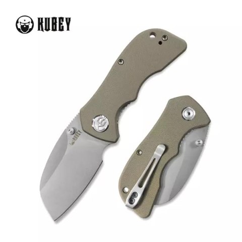 Nóż składany Kubey Karaji Tan G10, Bead Blasted D2 (KU180B)