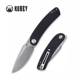 Nóż składany Kubey Momentum Black G10, Bead Blasted AUS-10 by Sherif Manganas (KU344H)