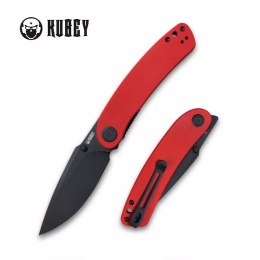 Nóż składany Kubey Momentum Red G10, Dark Stonewashed AUS-10 by Sherif Manganas (KU344I)