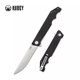 Nóż składany Kubey Knife Pylades Black G10, Satin AUS-10 (KU253A)