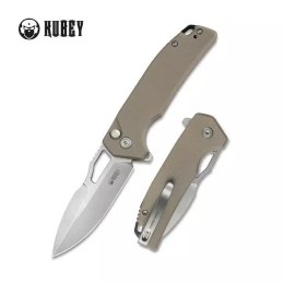 Nóż składany Kubey Knife RDF Tan G10, Bead Blasted AUS-10 by HYDRA Design (KU316D)