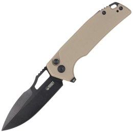 Nóż składany Kubey Knife RDF Tan G10, Blackwash AUS-10 by HYDRA Design (KU316F)