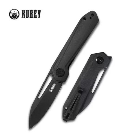 Nóż składany Kubey Knife Royal Black G10, Dark Stonewashed D2 by Colin Maisonpierre (KU321H)