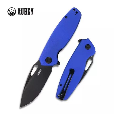 Nóż składany Kubey Tityus Blue G10, Dark Stonewashed D2 (KU322I)