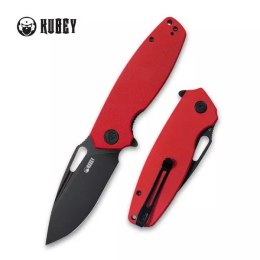 Nóż składany Kubey Tityus Red G10, Dark Stonewashed D2 (KU322J)