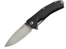 Nóż składany LionSteel KUR G10 Black, Stone Washed Blade (KUR BK)