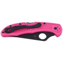 Nóż składany Spyderco Delica 4 FRN Pink, Black Blade Plain CPMS30V (C11FPPNS30VBK)