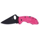 Nóż składany Spyderco Delica 4 FRN Pink, Black Blade Plain CPMS30V (C11FPPNS30VBK)