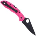 Nóż składany Spyderco Delica 4 FRN Pink, Black Blade Plain CPMS30V (C11FPPNS30VBK)