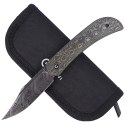 Nóż składany CIVIVI Appalachian Drifter Yellow G10 / Rose Pattern Carbon Fiber, Black Damascus (C2015DS-3)