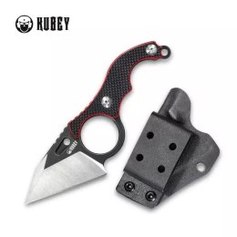 Nóż Kubey Knife Hippocam Black/Red Carbon Fiber/G10, Two Tone D2 (KU166A)