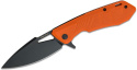 Nóż składany Real Steel Pelican Orange G10 / Black Steel, Black D2 by Aslan Zhanabayev (7922)
