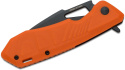 Nóż składany Real Steel Pelican Orange G10 / Black Steel, Black D2 by Aslan Zhanabayev (7922)