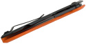Nóż składany Real Steel Pelican Orange G10 / Black Steel, Black D2 by Aslan Zhanabayev (7922)