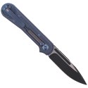 Nóż składany WE Knife Double Helix Blue Titanium, Black Stonewash CPM S35VN (815C)