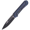 Nóż składany WE Knife Double Helix Blue Titanium, Black Stonewash CPM S35VN (815C)