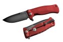 Nóż składany LionSteel SR11A Red Aluminium, Black Sleipner by Molletta (SR11A RB)