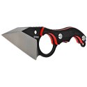 Nóż Kubey Knife Hippocam Black/Red Carbon Fiber/G10, Two Tone D2 (KU166A)