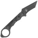 Nóż Kubey Knife Wolf E-CQC Black G10, Dark Stonewashed D2 by Angelo Sposato (KU320B)