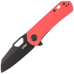 Nóż składany Kubey Knife Duroc Red G10, Black Stonewashed