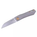 Nóż składany Real Steel Solis Gray/Gold Titanium, Satin N690 by Poltergeist Work (7062G)