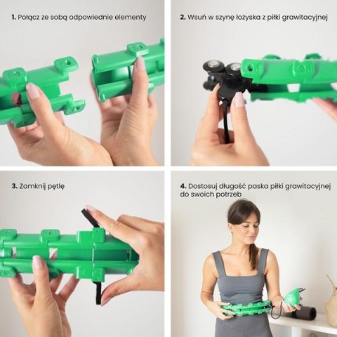 Hula Hop z wypustkami i obciążnikiem HMS HHW01