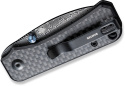 Nóż składany Civivi Baby Banter Twill Carbon Fiber overlay on Black G10, Black Hand Rubbed Damascus by Ben Petersen (C19068S-DS1