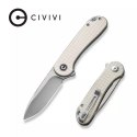 Nóż składany CIVIVI Elementum Flipper Patterned Ivory G10, Satin D2 (C907A-3)