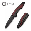 Nóż składany Civivi Hypersonic Black Steel / Burgundy G10, Black Stonewashed 14C28N by Gustavo T. Cecchini (C22011-3)